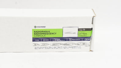 Halyard PMF22-100-10CS Radiopaque Cannula 22G x 100mm x 10mm (x) - Box of 10
